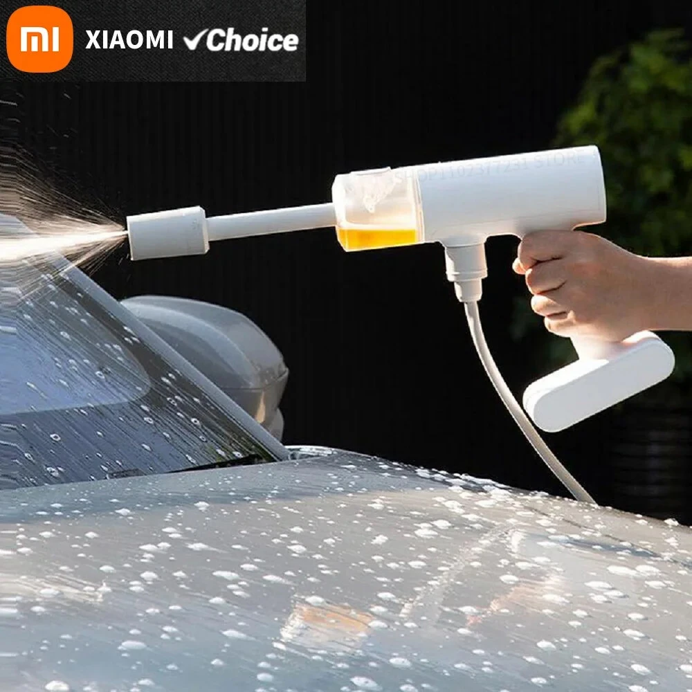 (image for) Xiaomi Mijia Cordless Electric Car Washing Gun 2.4MPA High Pressure Washer Foam Nozzle Car Cleaning Care Cordless Car Washing Water Gun